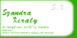 szandra kiraly business card